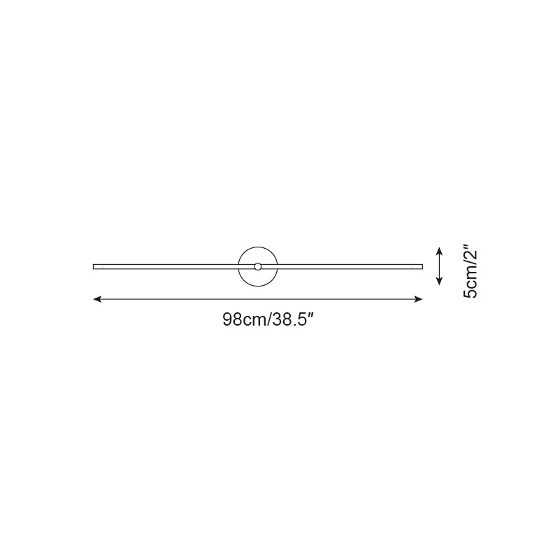 Wandlamp Minimalistisch Lineaire Stang Dubbel Eind Accent Moderne Stijl