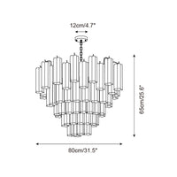 Kamenicky Lustre Cascades van Glas in Niveaus