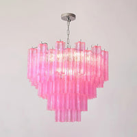 Kamenicky Lustre Cascades van Glas in Niveaus