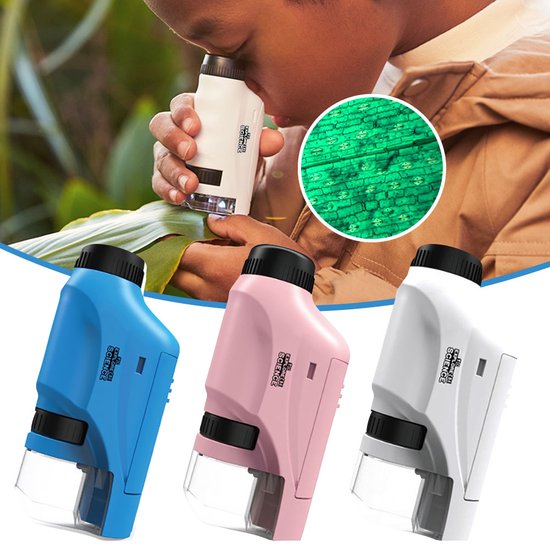 Draagbare Microscoop voor Kinderen 60x-120x Vergroting Educatief Speelgoed Duurzaam Kindvriendelijk