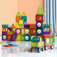 Bouwspeelgoed voor Kinderen Magnetische Set van 69 Stukken BPA-vrij met LED-verlichting