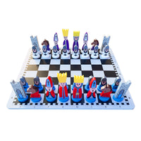Kinderen Houten Schaakset - Leuk Leerhulpmiddel voor Strategisch Denken - 30x30 cm met Schaakstukken