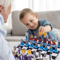 Kinderen Houten Schaakset - Leuk Leerhulpmiddel voor Strategisch Denken - 30x30 cm met Schaakstukken