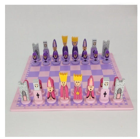 Kinderen Houten Schaakset - Leuk Leerhulpmiddel voor Strategisch Denken - 30x30 cm met Schaakstukken