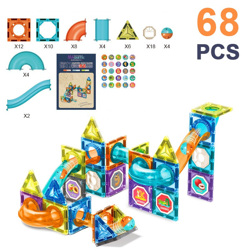 Creatief Spel met Magnetische Knikkers voor Kinderen 68 Stukken Veilig ABS voor Kinderen