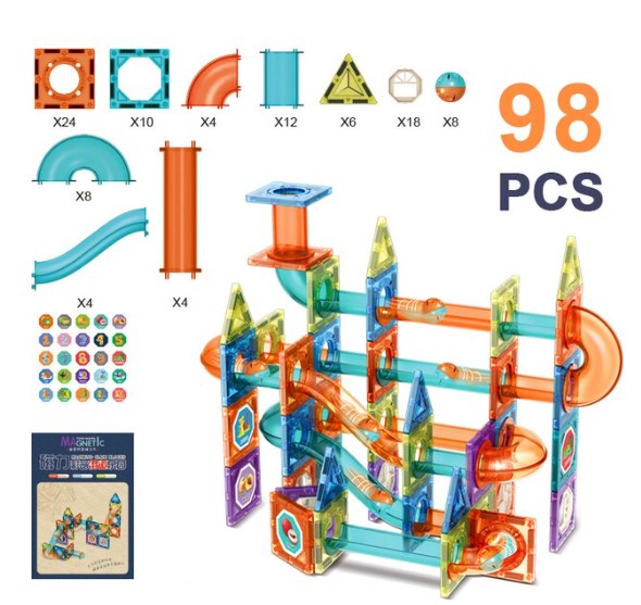 Creatief Spel met Magnetische Knikkers voor Kinderen 68 Stukken Veilig ABS voor Kinderen