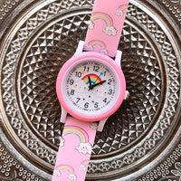 Regenboog Horloge voor Kinderen met Siliconen Band - Vrolijk en Duurzaam Horloge voor Kinderen!