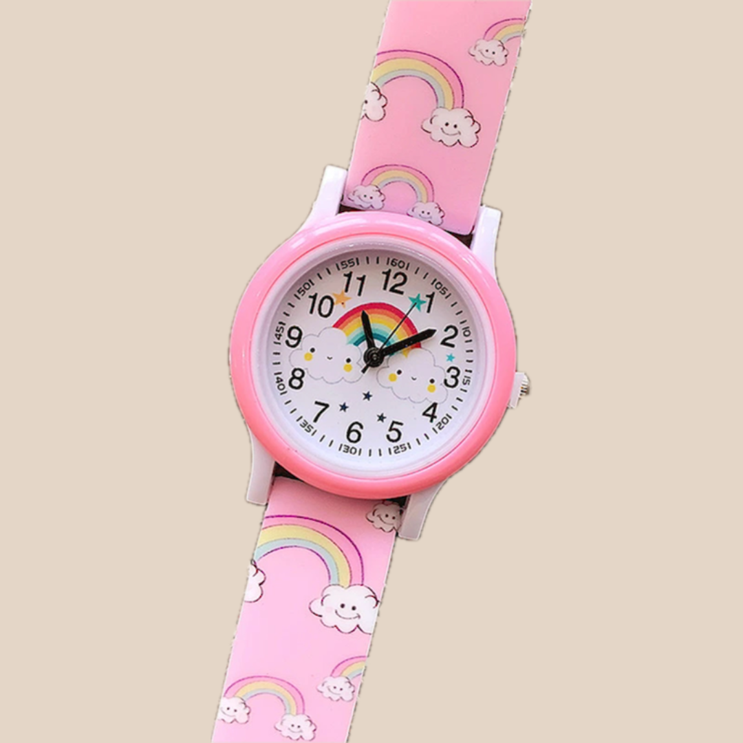 Regenboog Horloge voor Kinderen met Siliconen Band - Vrolijk en Duurzaam Horloge voor Kinderen!