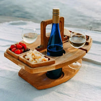 WineNest™ | Picknick-Wijntafel – opvouwbaar, draagbaar & perfect georganiseerd
