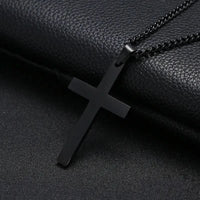 FAITHLINE HALSKETTING – Klassieke heren halsketting met roestvrijstalen kruis hanger