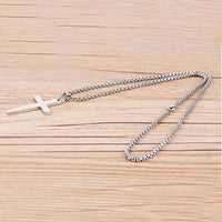 FAITHLINE HALSKETTING – Klassieke heren halsketting met roestvrijstalen kruis hanger