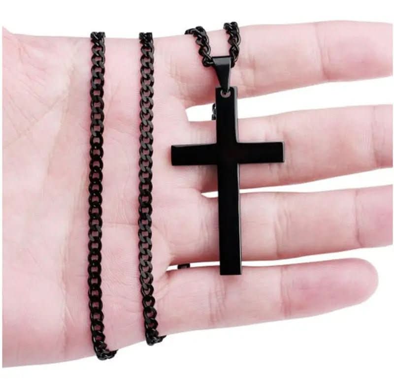 FAITHLINE HALSKETTING – Klassieke heren halsketting met roestvrijstalen kruis hanger