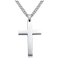 FAITHLINE HALSKETTING – Klassieke heren halsketting met roestvrijstalen kruis hanger