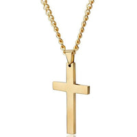 FAITHLINE HALSKETTING – Klassieke heren halsketting met roestvrijstalen kruis hanger