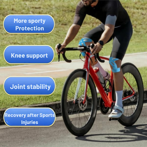 Kniebandage | Vooraf gesneden Kinesio Tape | Ademend Knieondersteuning | Flexify