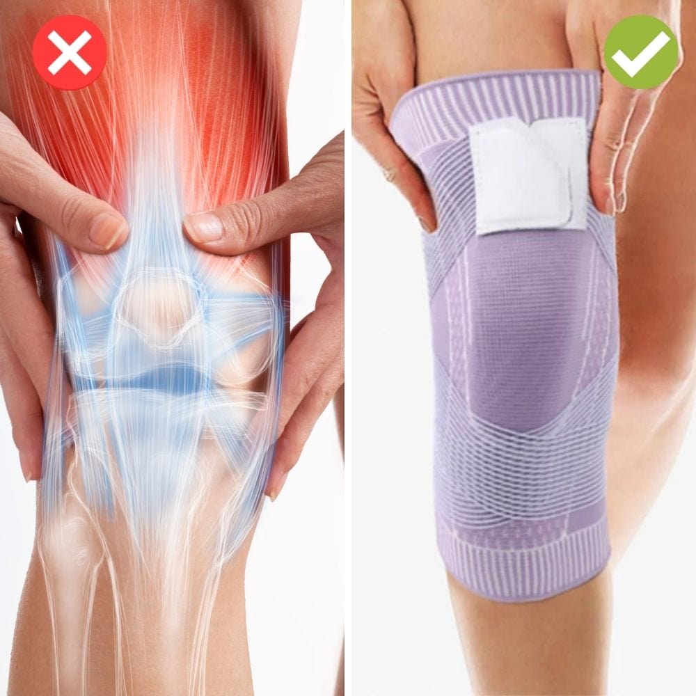 Kniebandage | Directe ondersteuning | Compressieverband met stabilisatie | KneeRelief