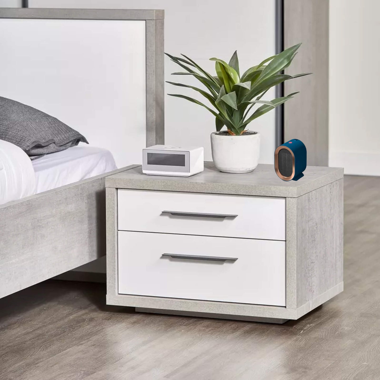 Brehn | Compacte elektrische kachel Energiezuinige keramiek voor kleine ruimtes – Stille verwarming 800-1200 W