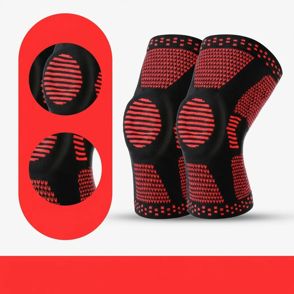 Compressiekneeband – Siliconen bandage voor stabiliteit, pijnverlichting en bescherming tijdens sport en training