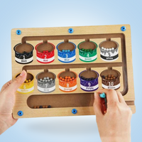 SkillCraft Montessori Magnetlabyrinth | Magnetic maze for learning colors, numbers and motor skills