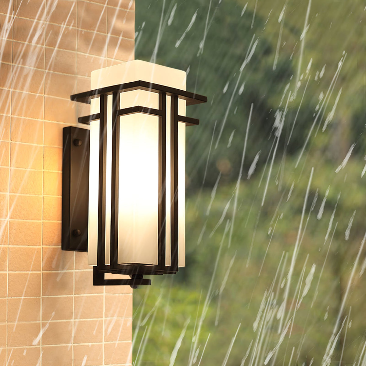 Krajewski Retro Industriële Glazen Buiten Wandlamp