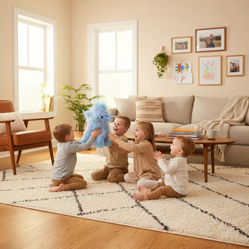 Knuffelige Hoogland Koe – Pluche Hoogland Koe voor Geborgenheid, Troost & Stijlvolle Decoratie