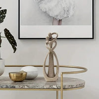 Eeuwige omhelzing sculptuur | Romantische kunst van hars Een tijdloos symbool van liefde en passie, perfect voor elke ruimte.