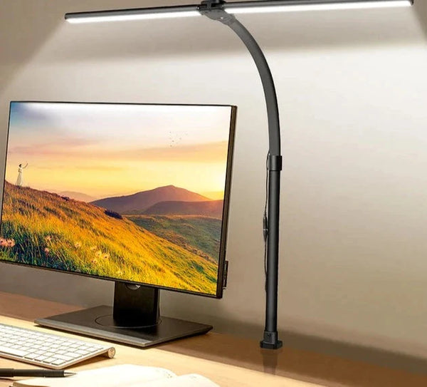 LumaDesk - Verstelbare LED Bureau Lamp met Dubbele Koppen en Efficiënte Verlichting