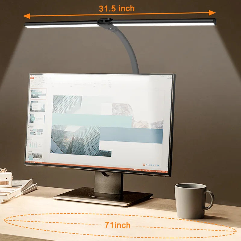 LumaDesk - Verstelbare LED Bureau Lamp met Dubbele Koppen en Efficiënte Verlichting