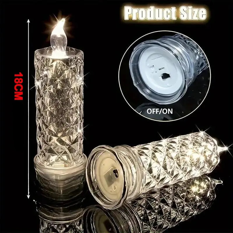 1+1 GRATIS | GlowLume™ | LED Kristallen Kaarsen — Sprankelende & romantische tafelverlichting