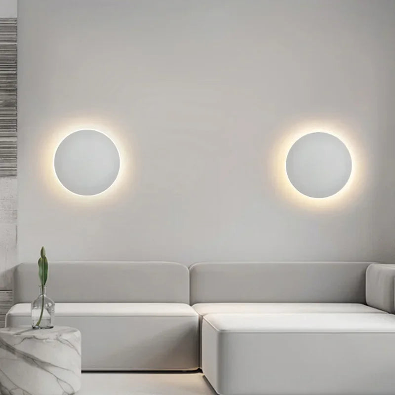 Moderne Nordic Ronde Aluminium Minimalistische LED Wandlamp