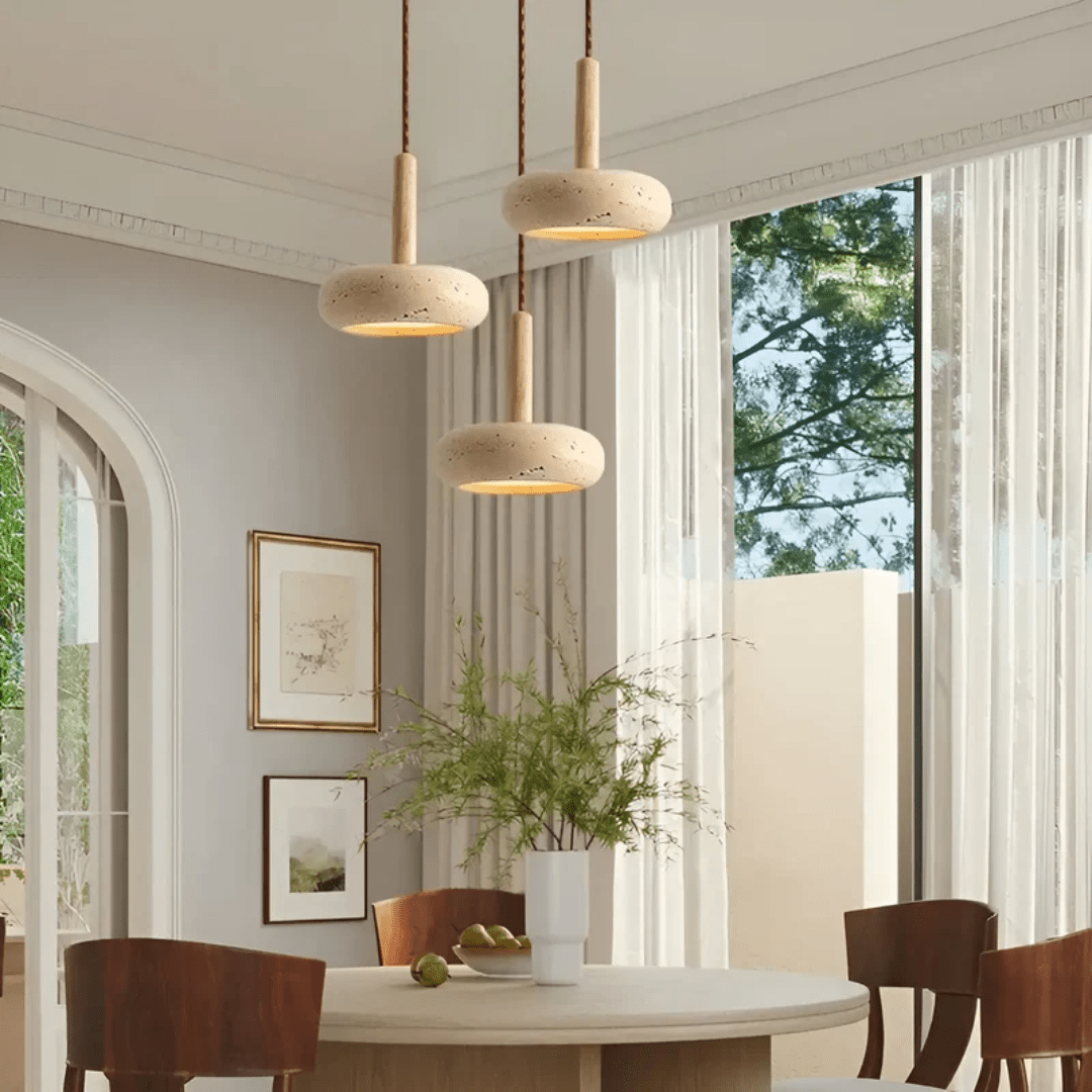 LED Retro Plafondlamp van Hout & Steen voor een Rustgevende Sfeer