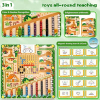 NUMBERRAIL – Montessori Magnetisch Labyrint voor Cijfers, Kleuren & Logica