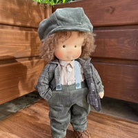 MELLOMINA – Handgemaakte Waldorfpop van 100% katoen met een zacht lichaam van 30 cm voor kinderen