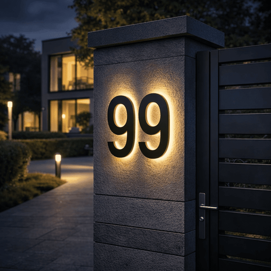 LICHTTEKEN – Individueel aanpasbare LED-huisnummers voor moderne huizen