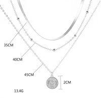 Lunaria Halsketting – Drievoudige Halsketting van Zilver voor Elegantie & Zelfvertrouwen