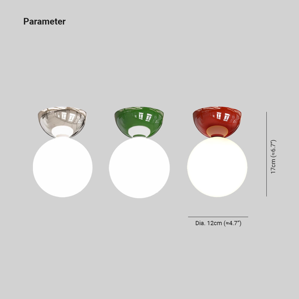 Valentina Moderne Plafondlamp Met Flush Montage Metaal Glas Slaapkamer