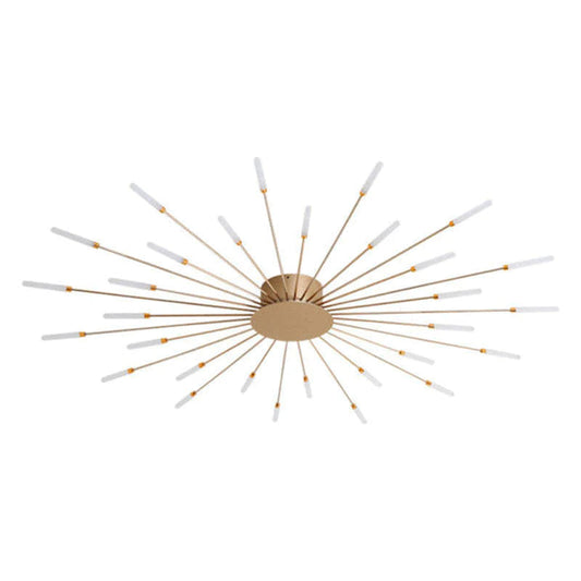 Wesley Plafonnier Vuurwerk Artistiek Zwart/Goud