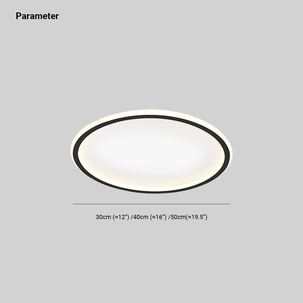 Arisha Moderne Ring LED Plafondlamp Zwart/Wit Woon/Slaapkamer
