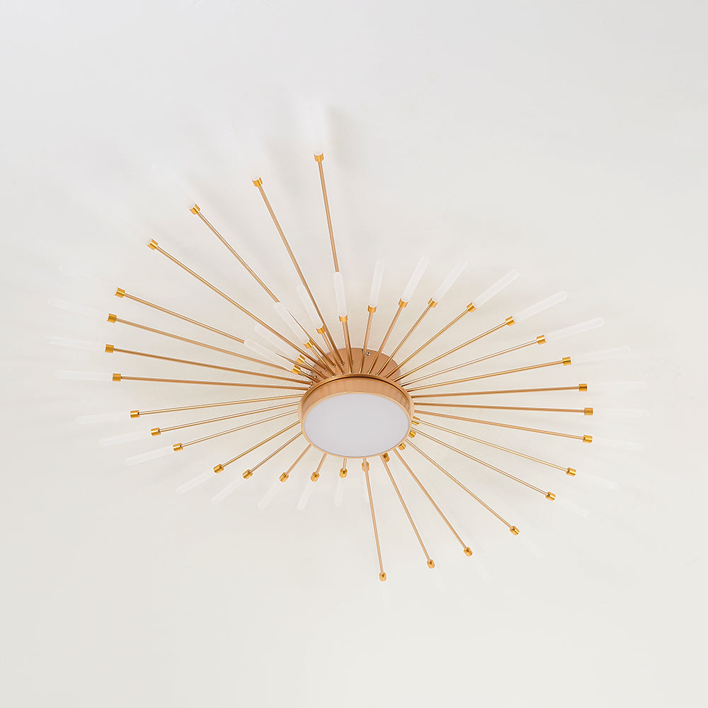 Wesley Plafondlamp Vuurwerk Lineair Modern Zwart/Goud