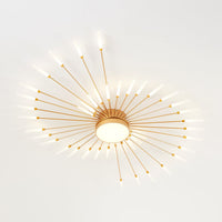 Wesley Plafondlamp Vuurwerk Lineair Modern Zwart/Goud