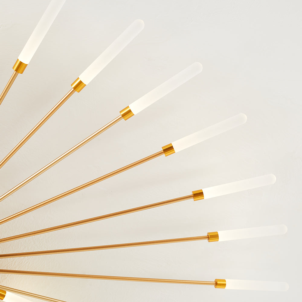 Wesley Plafondlamp Vuurwerk Lineair Modern Zwart/Goud