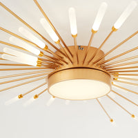 Wesley Plafondlamp Vuurwerk Lineair Modern Zwart/Goud