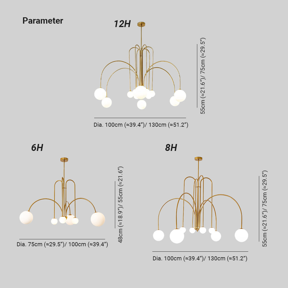 Monica Hanglamp Multi Simpel Glas Slaapkamer/Woonkamer