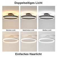 Arisha Plafondlamp Ring Modern LED Zwart/Wit Woonkamer Gang Metaal