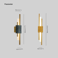 Drena Moderne Lineaire Wandlamp Marmer. Wit/Groen/Goud. Woonkamer