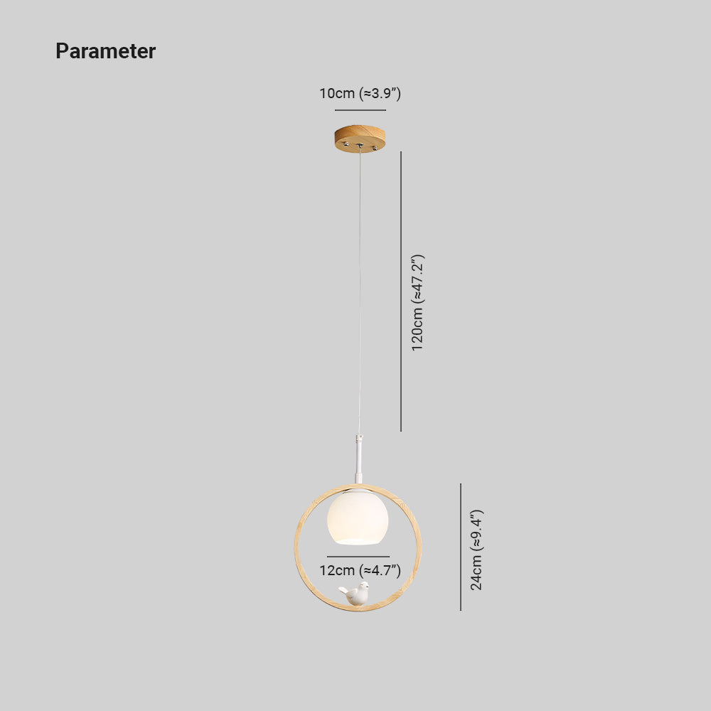 Alixor Hanglamp Rond Noordisch. Hout/Metaal. Hout. Slaapkamer