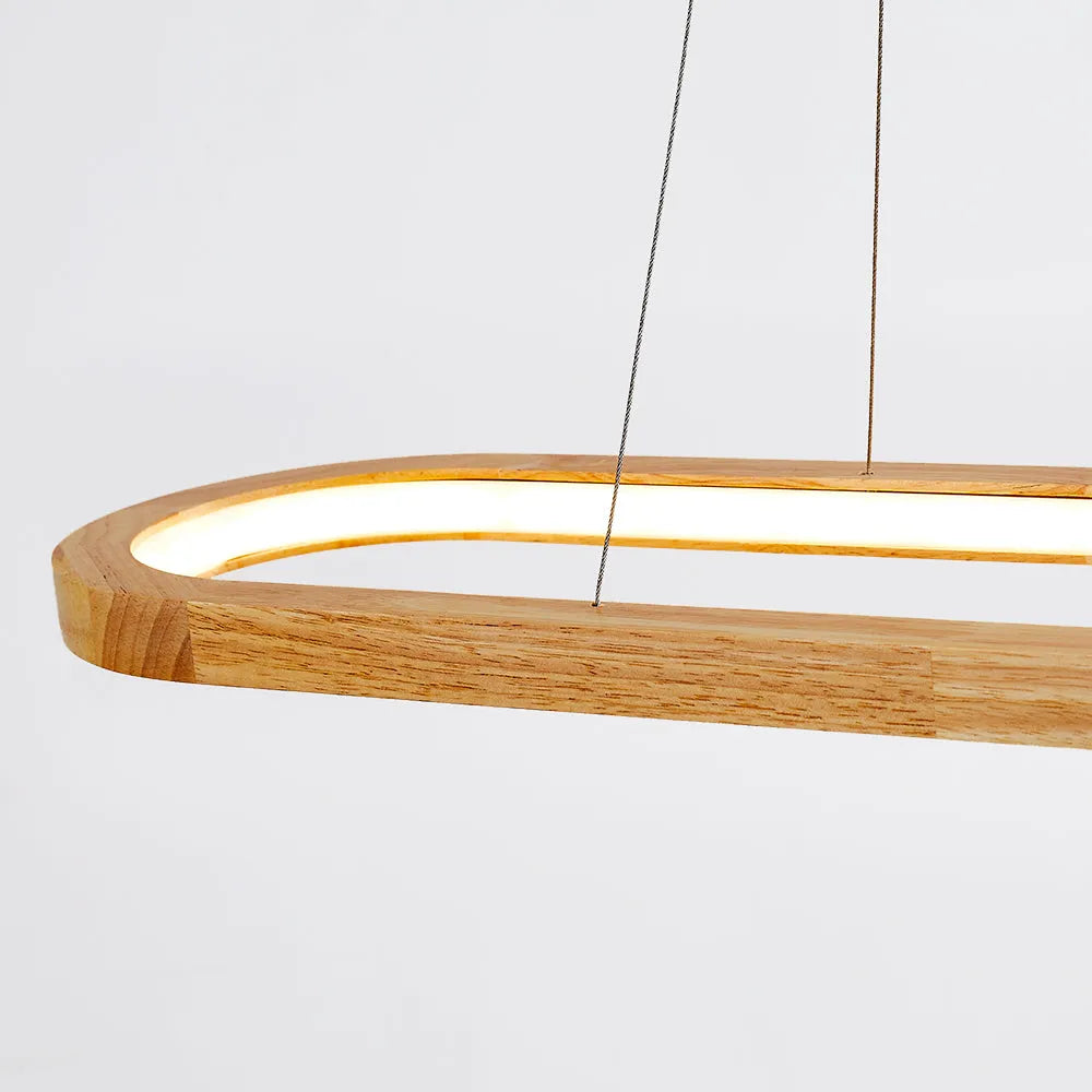 Veon Hedendaagse Ovale Houten Hanglamp