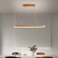 Veon Hedendaagse Ovale Houten Hanglamp