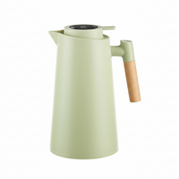 LATTEA THERMO – Dubbelwandige Thermoskan met Temperatuurweergave en Houten Handvat