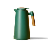 LATTEA THERMO – Dubbelwandige Thermoskan met Temperatuurweergave en Houten Handvat